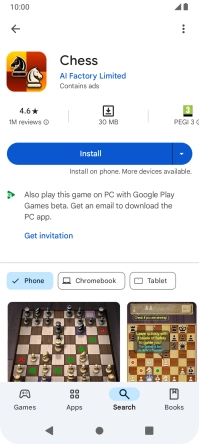 Press Install and follow the instructions on the screen to install the app.