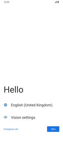 Press the field next to the language icon. Press the field next to the language icon.