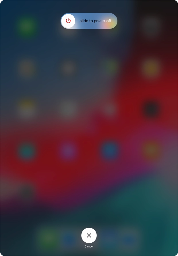 Press and drag the power off icon right. Press and drag the power off icon right.