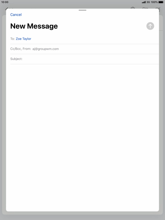 Press Subject: and key in the required subject.