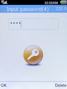 Key in your barring password and press the Left selection key. The default barring password is 0000. Key in your barring password and press the Left selection key. The default barring password is 0000.
