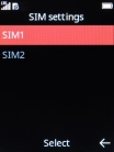Select the name of the SIM. Select the name of the SIM.