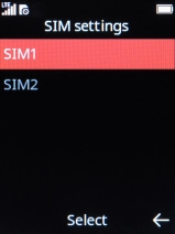 Select the name of the SIM. Select the name of the SIM.