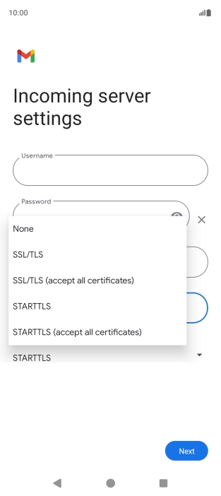 Press SSL/TLS.