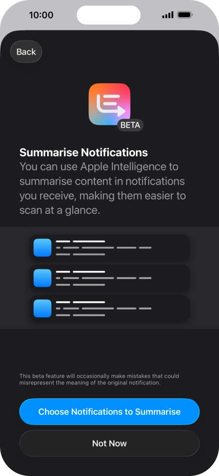 If you turn on the function, follow the instructions on the screen to select more settings.