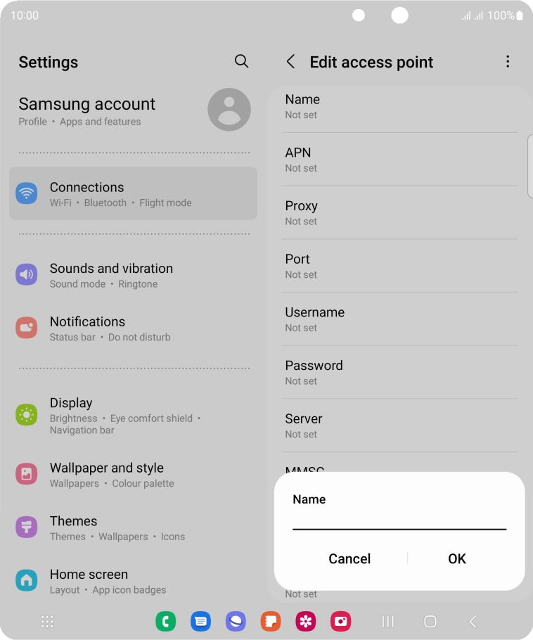 Key in Vodafone MMS and press OK.