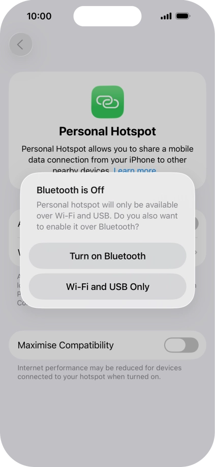 If Wi-Fi is turned on, press Wi-Fi and USB Only. If Wi-Fi is turned on, press Wi-Fi and USB Only.