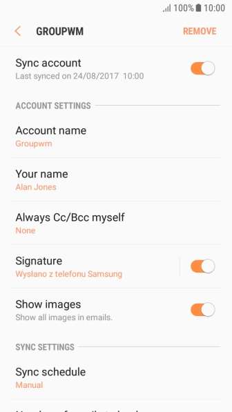 Press Your name.