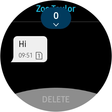 Press the required message.
