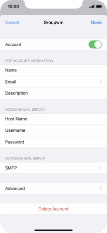 Press SMTP.