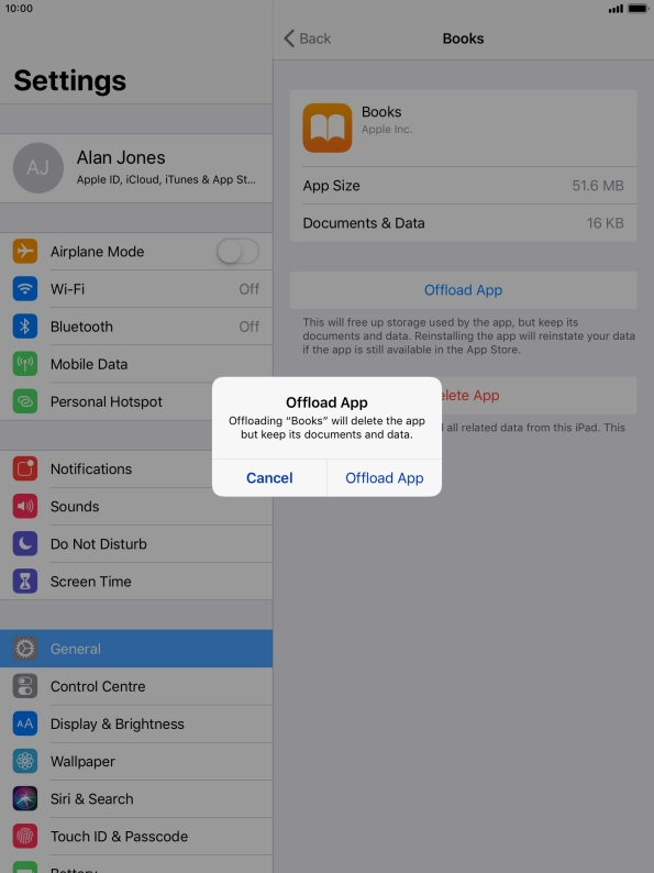 Press Offload App.