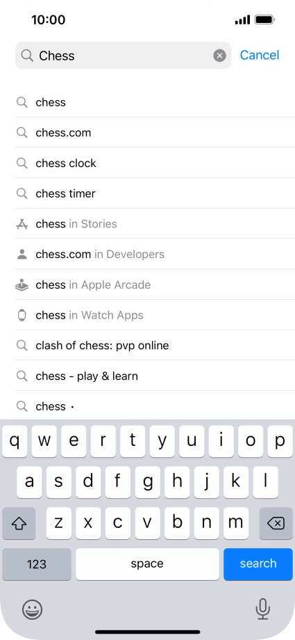 Press search.