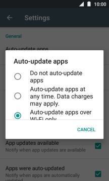 Press Do not auto-update apps to turn off the function.