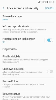 Press Screen lock type. Press Screen lock type.