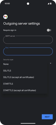 Press SSL/TLS.