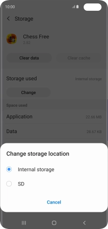 Press the name of the memory card. Press the name of the memory card.