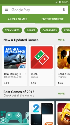 Press Google Play.
