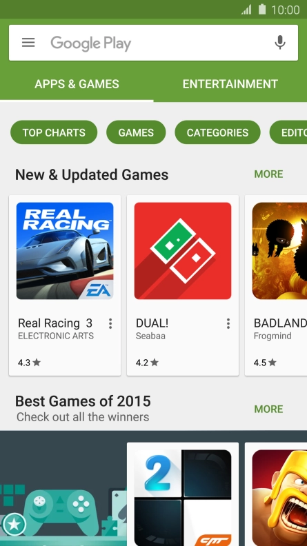 Press Google Play.