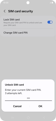 Key in your PIN and press OK.
