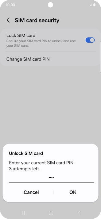 Key in your PIN and press OK.