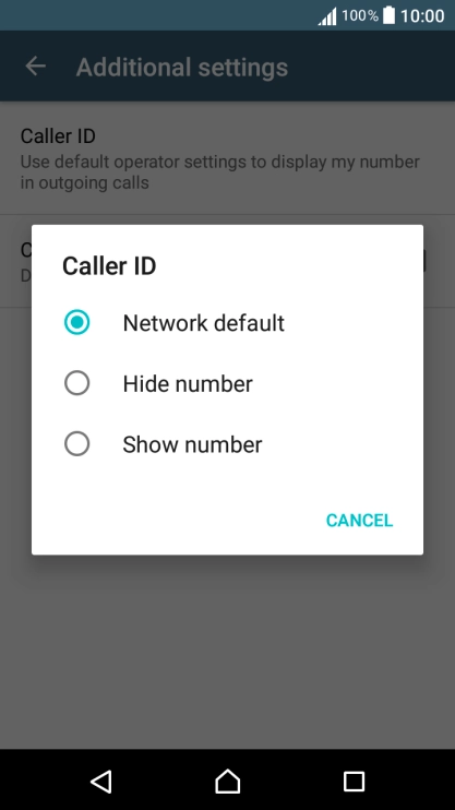 Press Show number to turn on caller identification.
