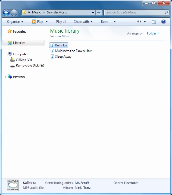 Highlight the required file and move or copy it to the required location.