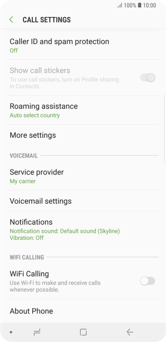 Press More settings.