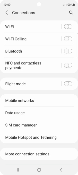 Press Data usage. Press Data usage.