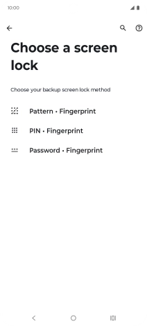 Press the required phone lock code and follow the instructions on the screen to create an additional phone lock code.