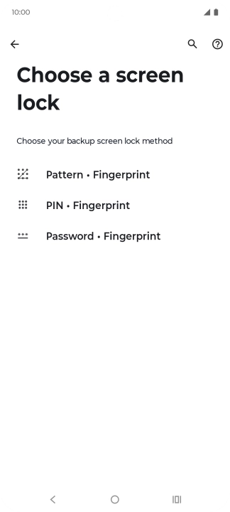 Press the required phone lock code and follow the instructions on the screen to create an additional phone lock code.