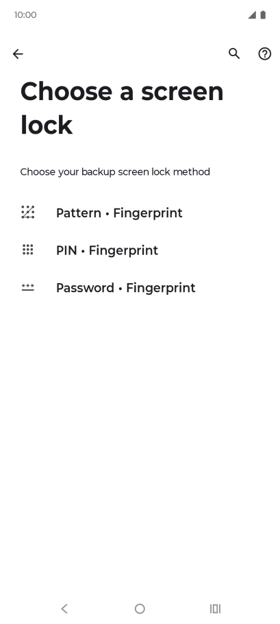 Press the required phone lock code and follow the instructions on the screen to create an additional phone lock code.