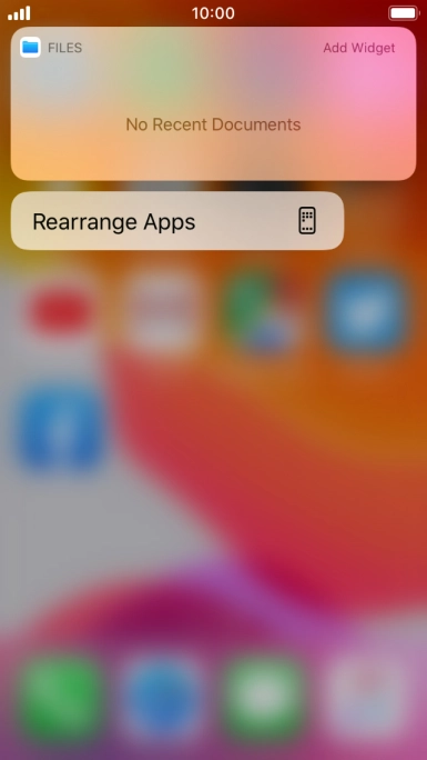 Press Rearrange Apps. Press Rearrange Apps.