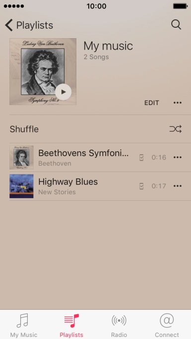 Go to the required category or playlist and press the required audio file. Go to the required category or playlist and press the required audio file.