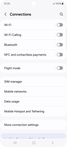 Press Mobile networks.