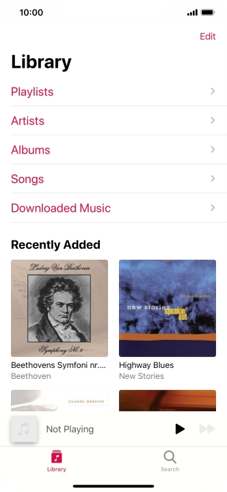 Press Playlists.