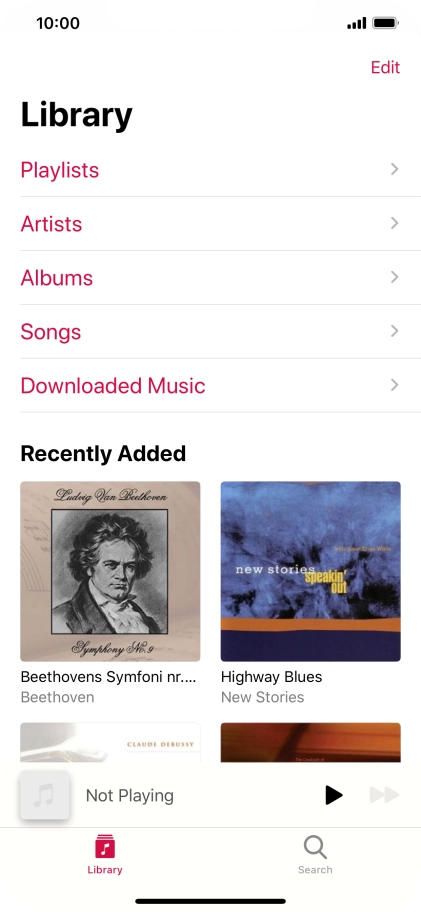 Press Playlists.