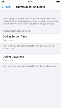 Press During Screen Time.