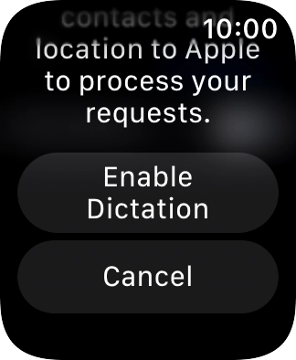Press Enable Dictation.