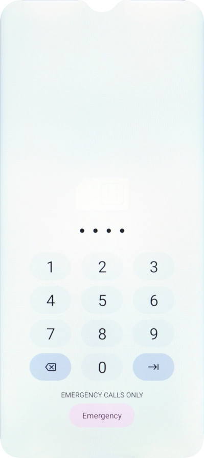 If your SIM is locked, key in your PIN and press arrow right. If your SIM is locked, key in your PIN and press arrow right.