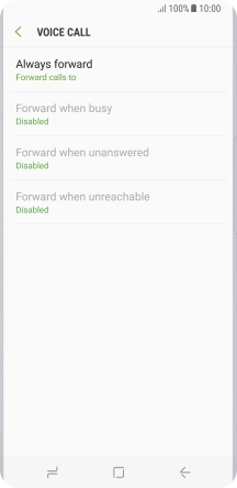Press the required divert type.
