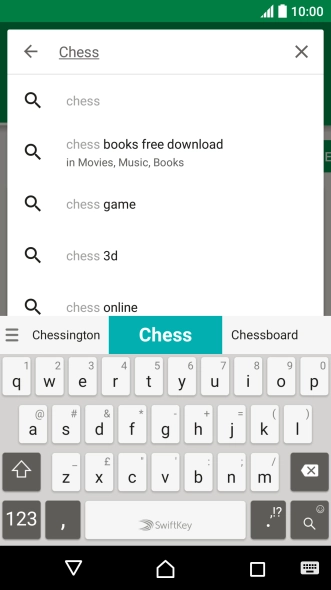 Key in the name or subject of the required app and press the search icon.