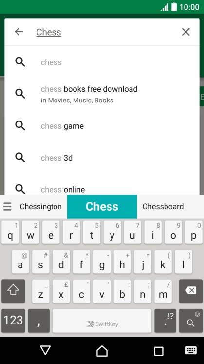 Key in the name or subject of the required app and press the search icon.