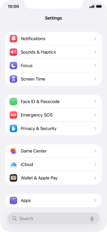 Press Face ID & Passcode. Press Face ID & Passcode.