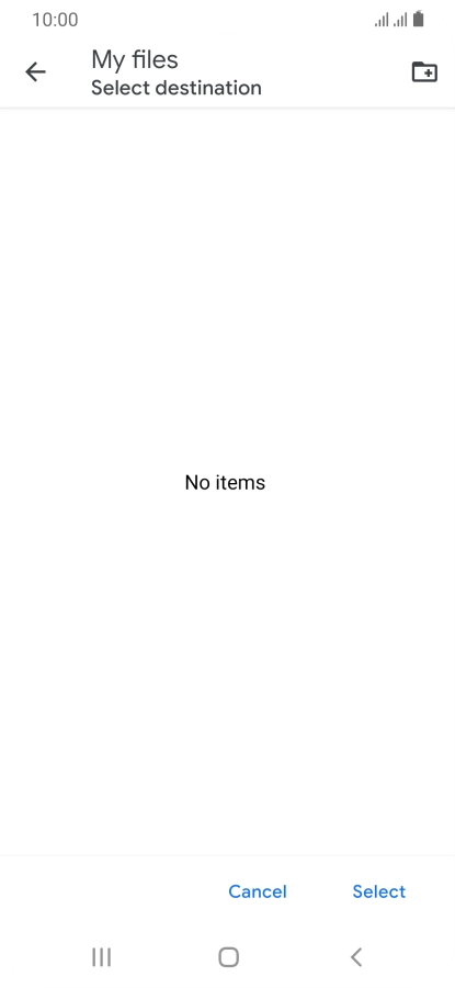 To create a new folder, press the new folder icon and follow the instructions on the screen to create a new folder. To create a new folder, press the new folder icon and follow the instructions on the screen to create a new folder.