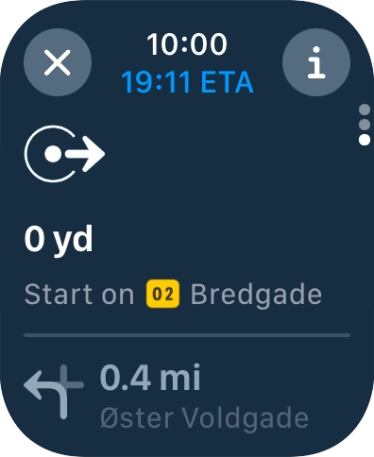 Press the end icon.