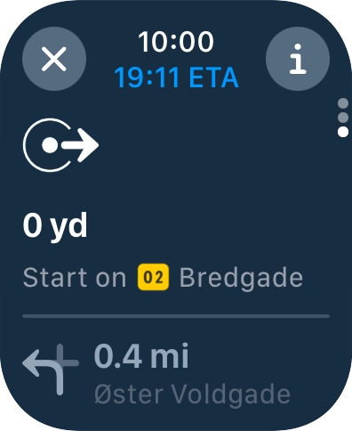 Press the end icon.