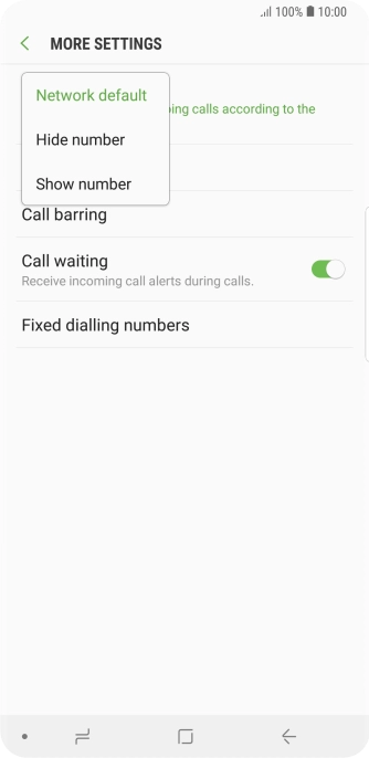 Press Show number to turn on caller identification. Press Show number to turn on caller identification.