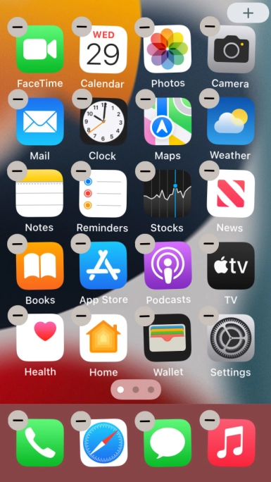 Press the home screen icon. Press the home screen icon.