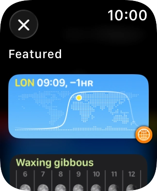 Press the required widget. Press the required widget.