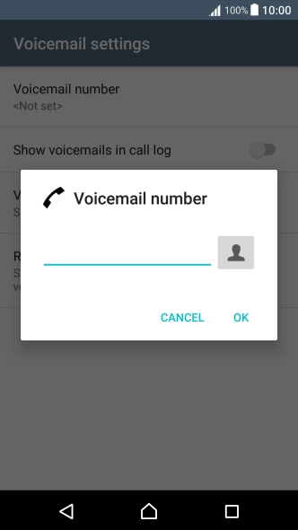 Key in +61414121121 and press OK.